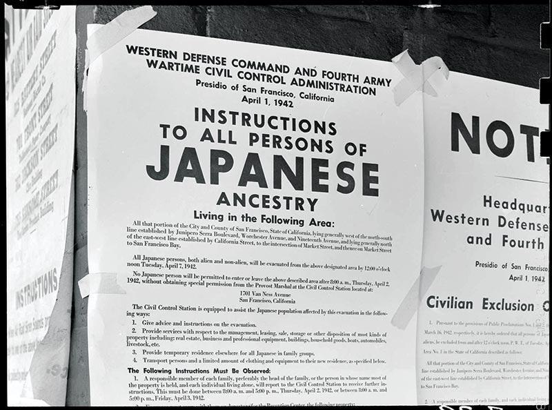 poster announces removal orders for Japanese immigrants and Americans
