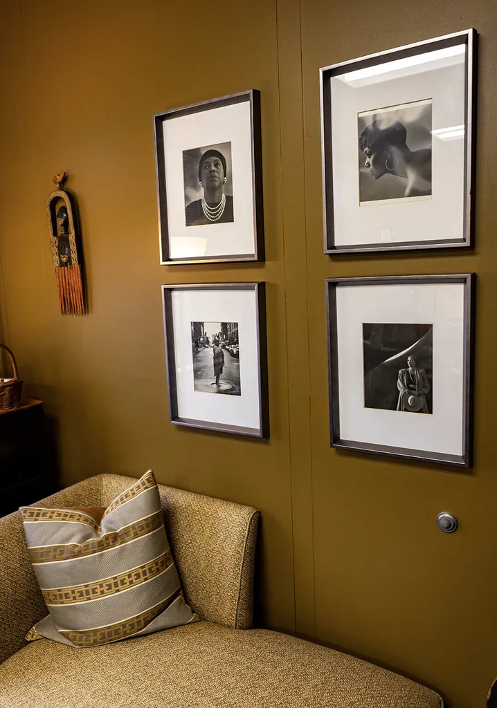 framed photos of opera singer Leontyne Price, actress and poet Ruby Dee, sprinter Wilma Rudolph and author Toni Morrison