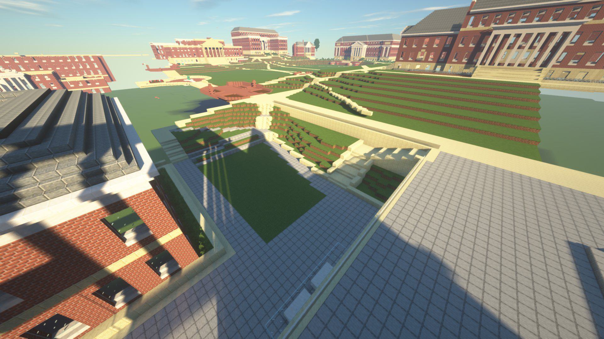 Minecraft version of green space near H.J. Patterson