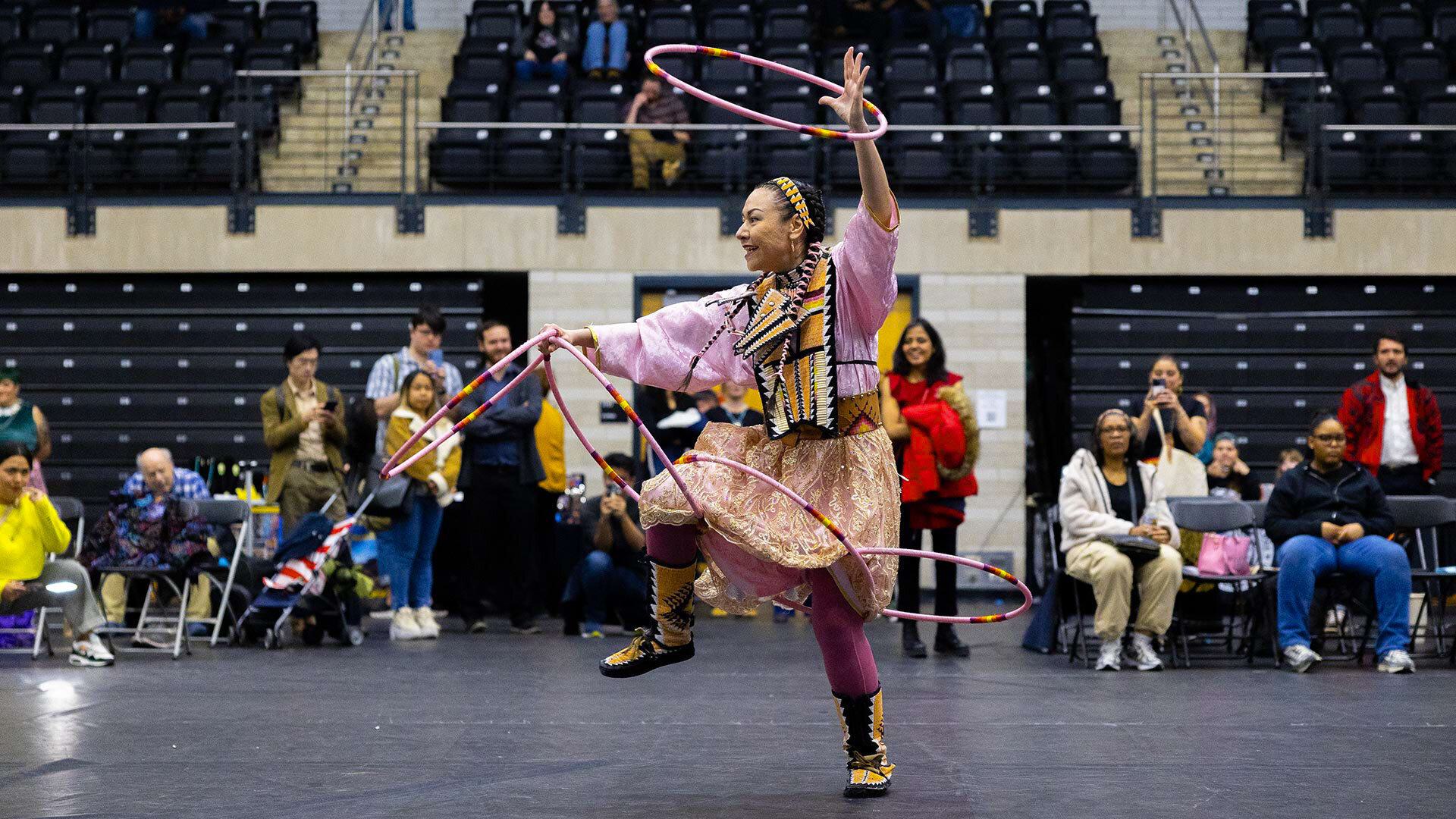 Dancer performs ring dance
