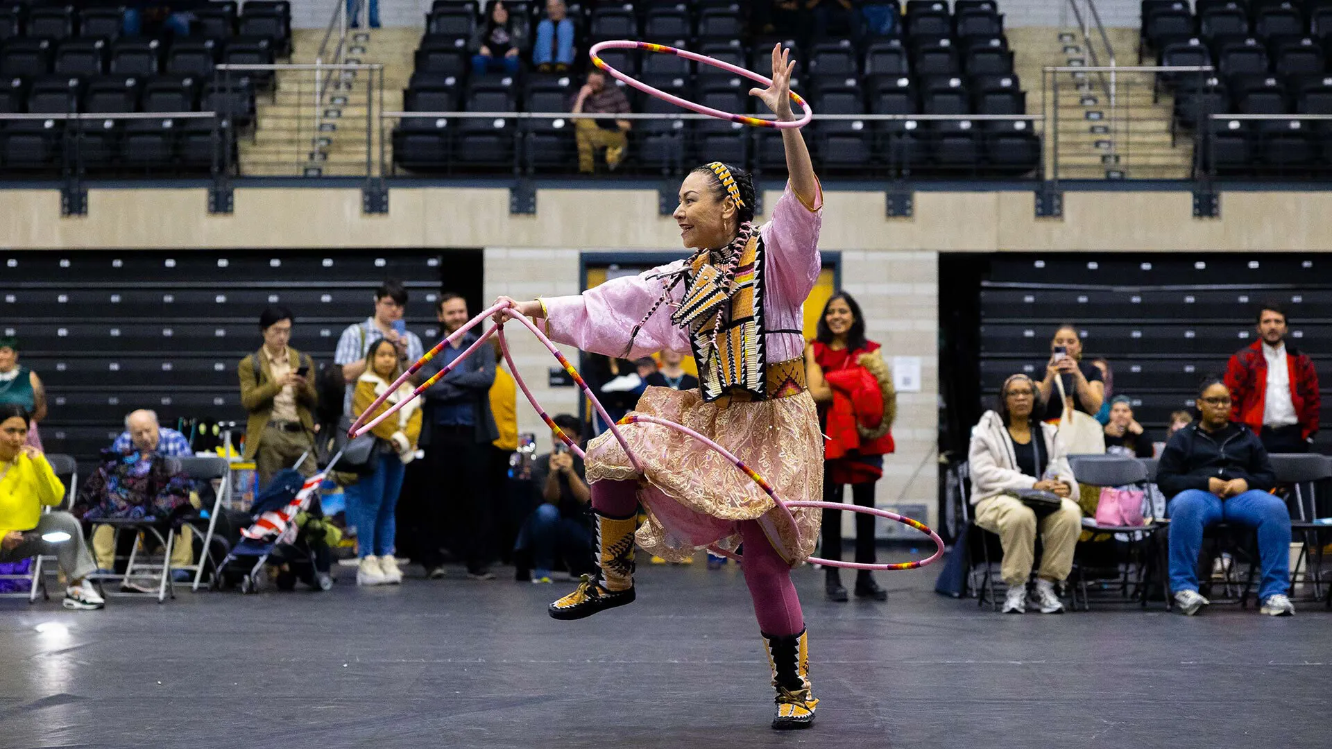 Dancer performs ring dance