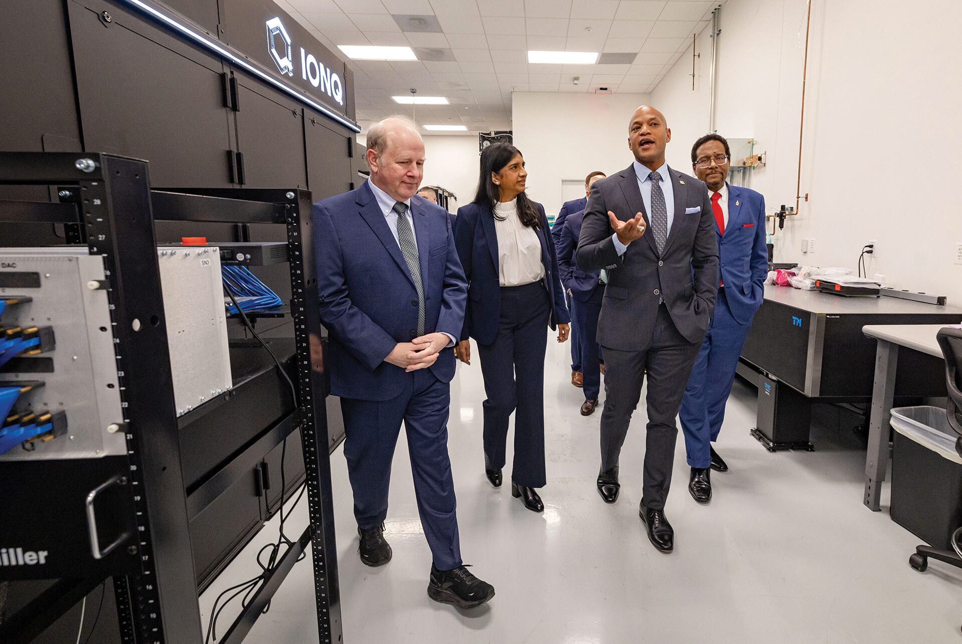 group takes tour of IonQ