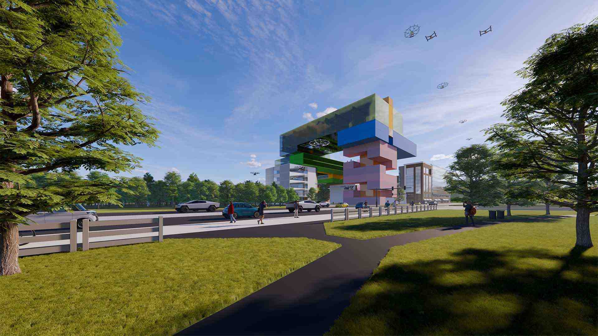 Array vertical development at the corner of Baltimore Avenue and Campus Drive