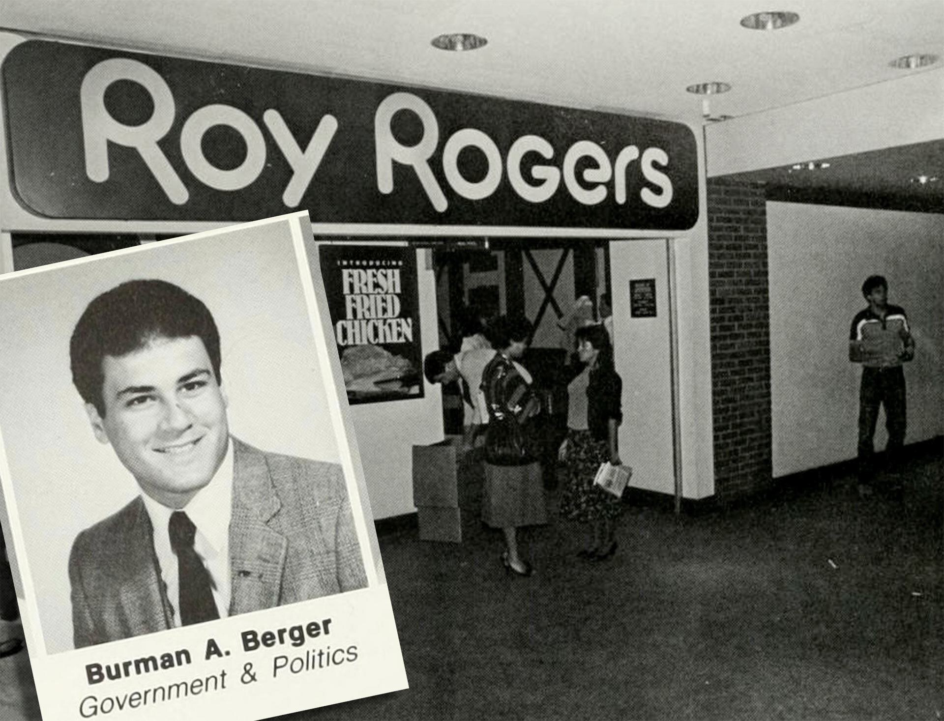 Black and white photo of Roy Rogers and Burman Berger