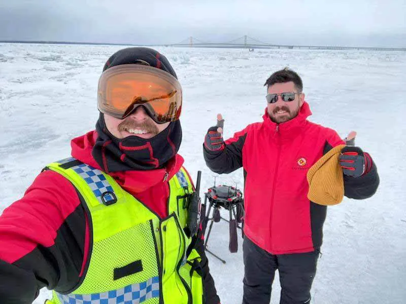Grant Williams and chief pilot Darren Robey
