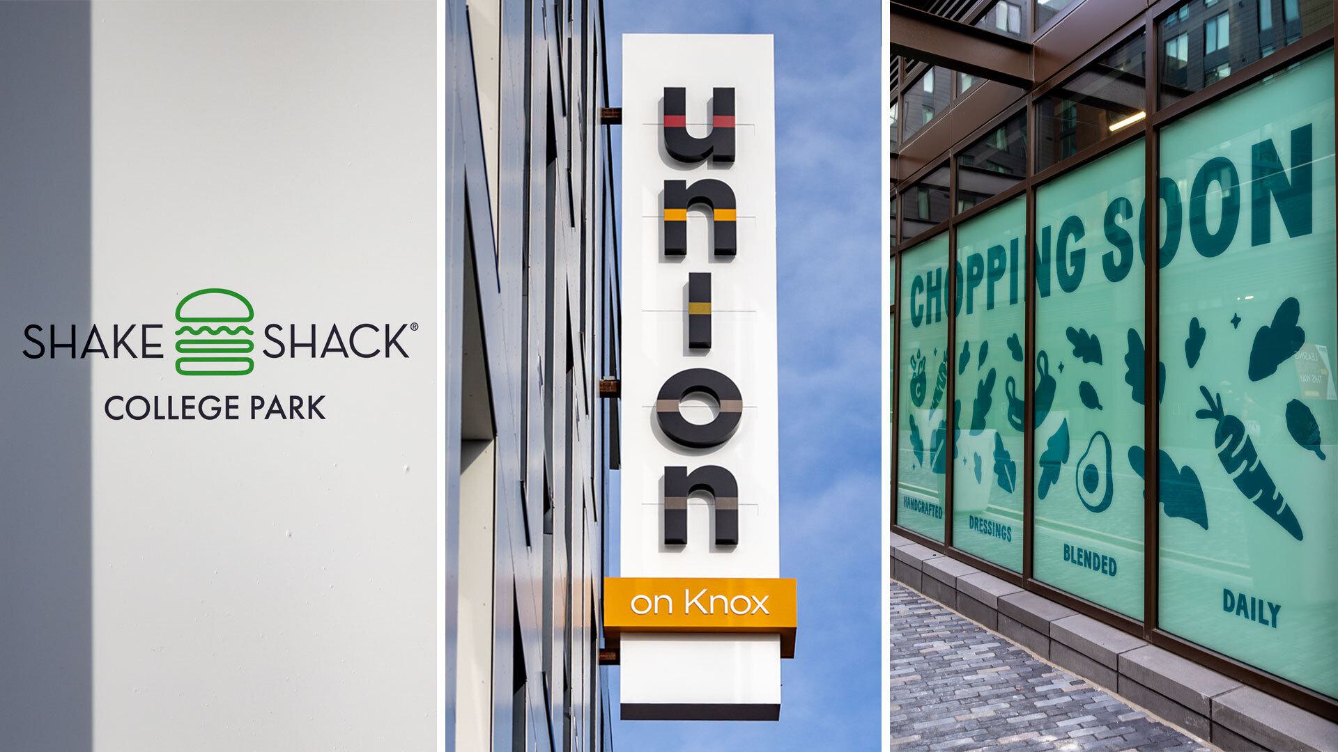 Shake Shack, Union on Knox and "Chopping Soon" signs
