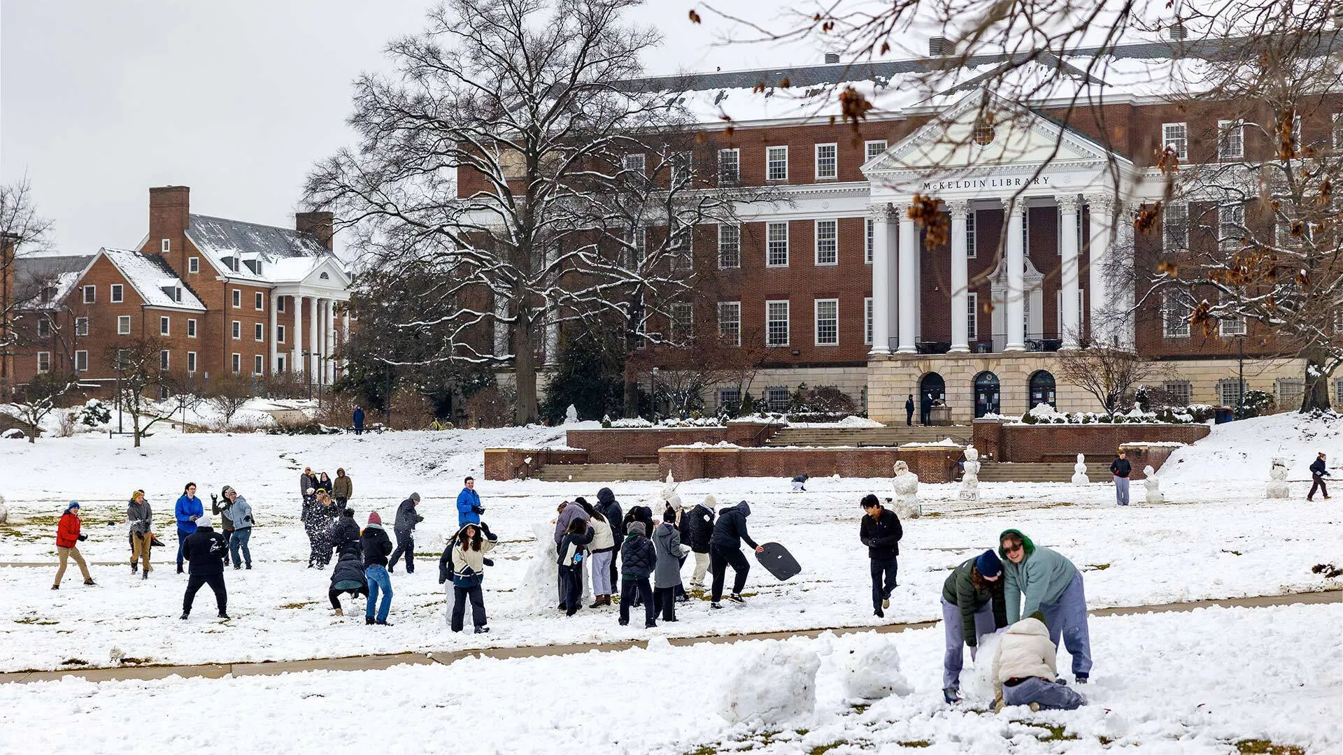 Snowy McKeldin Mall Scene