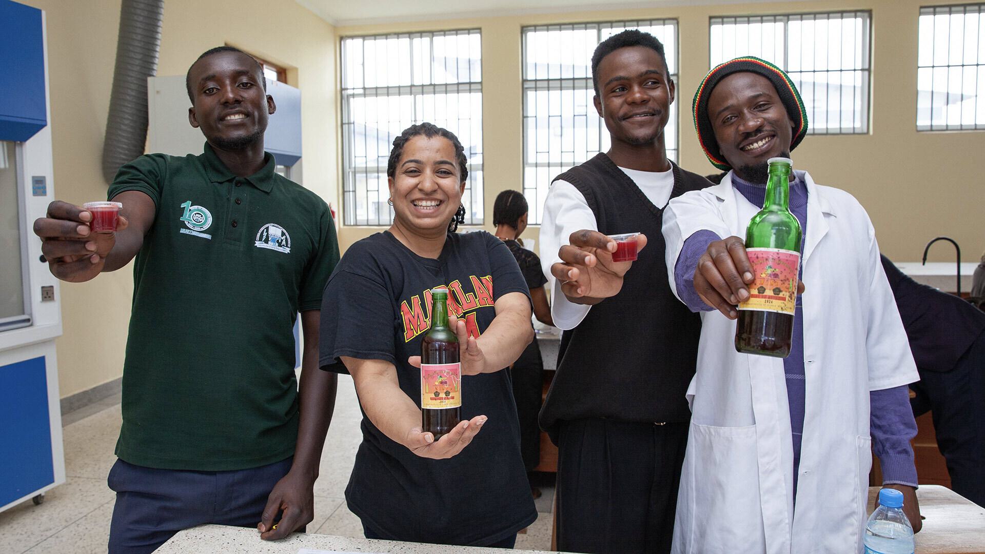 students show beet and pineapple wine