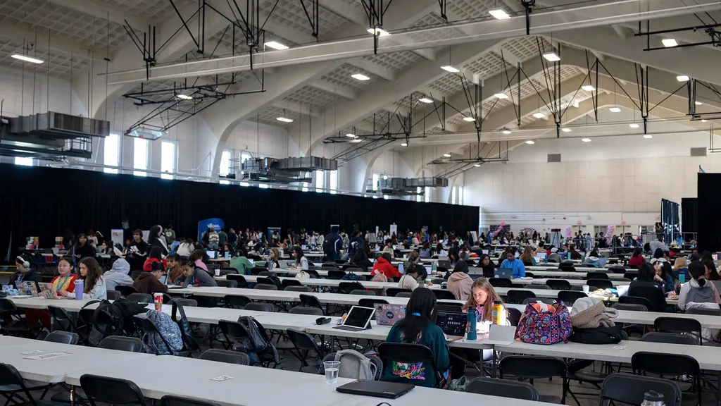 Students in Reckord Armory for Technica