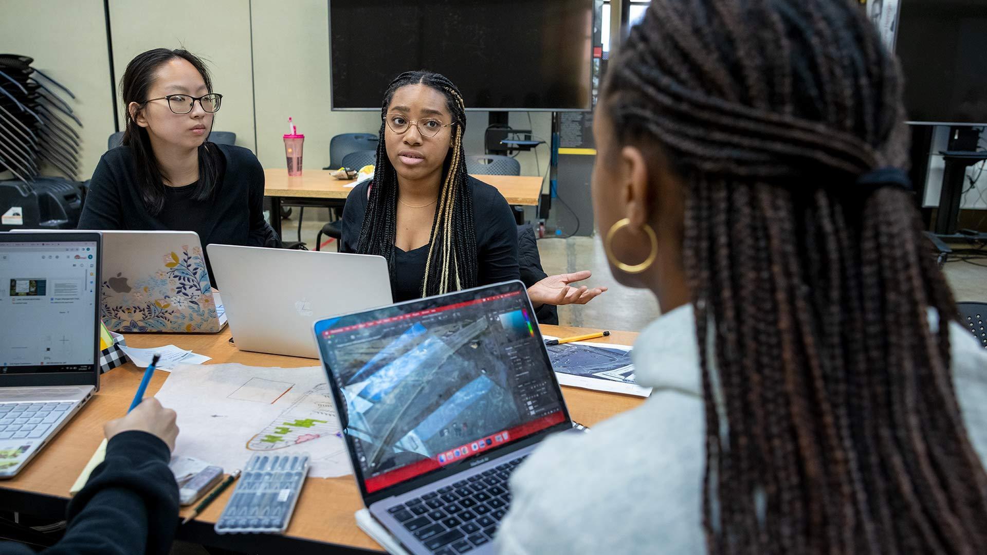 students work together at PlaceHack