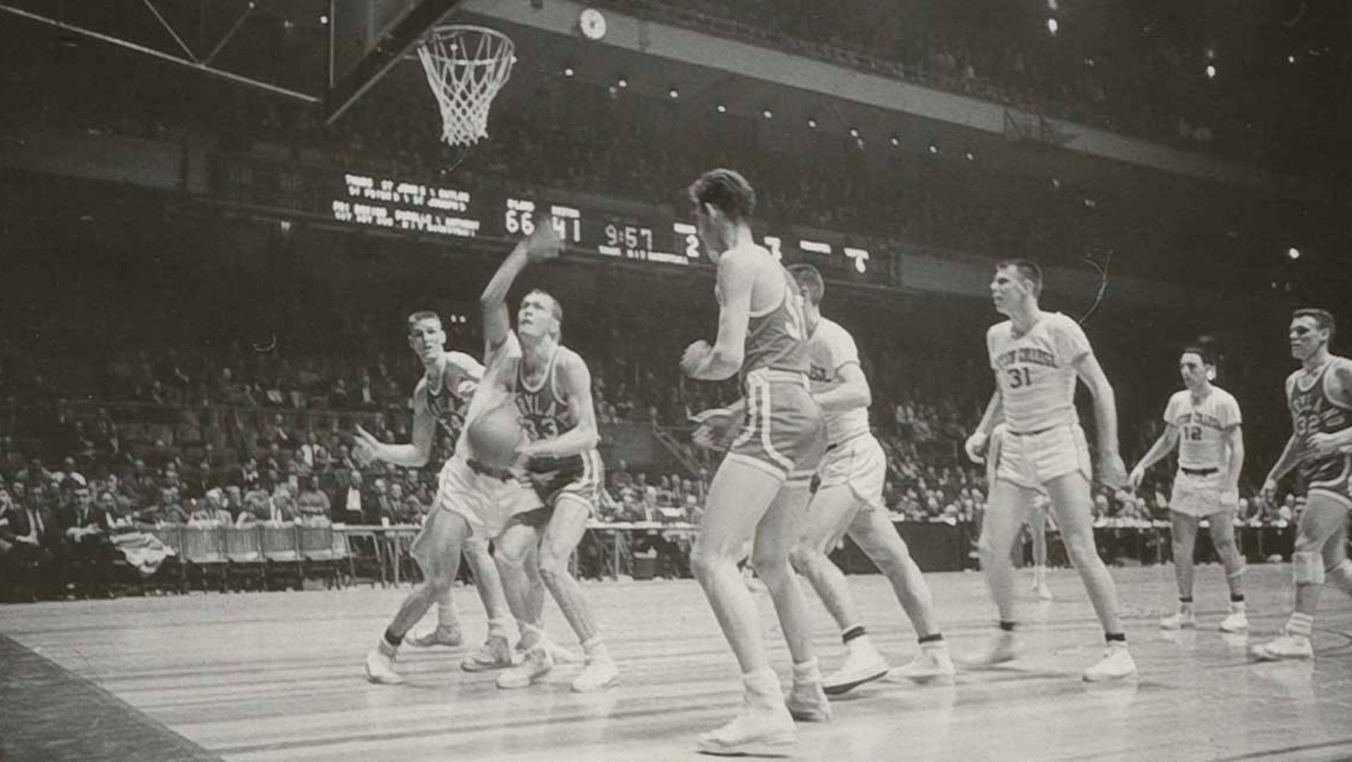 University of Maryland mens basketball team in a game against Boston College at Madison Square Garden March 1958 1920x1080
