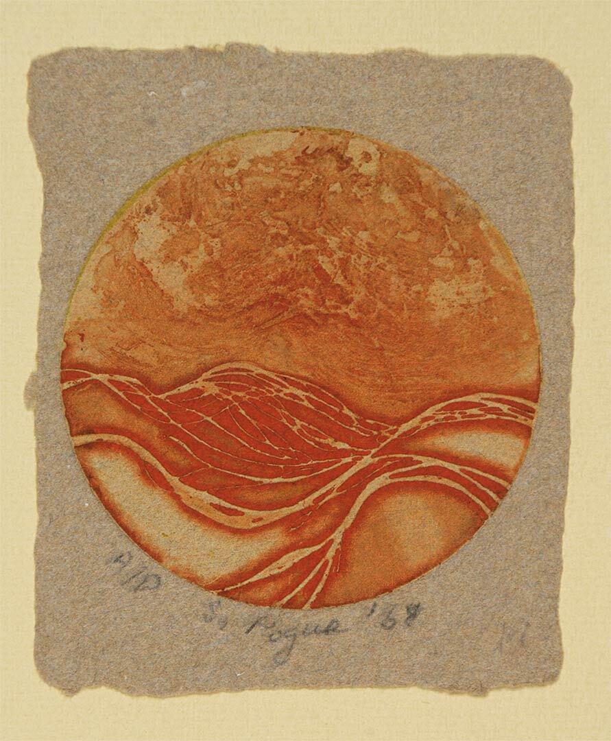 “Untitled,” Stephanie Pogue, etching, 1968.