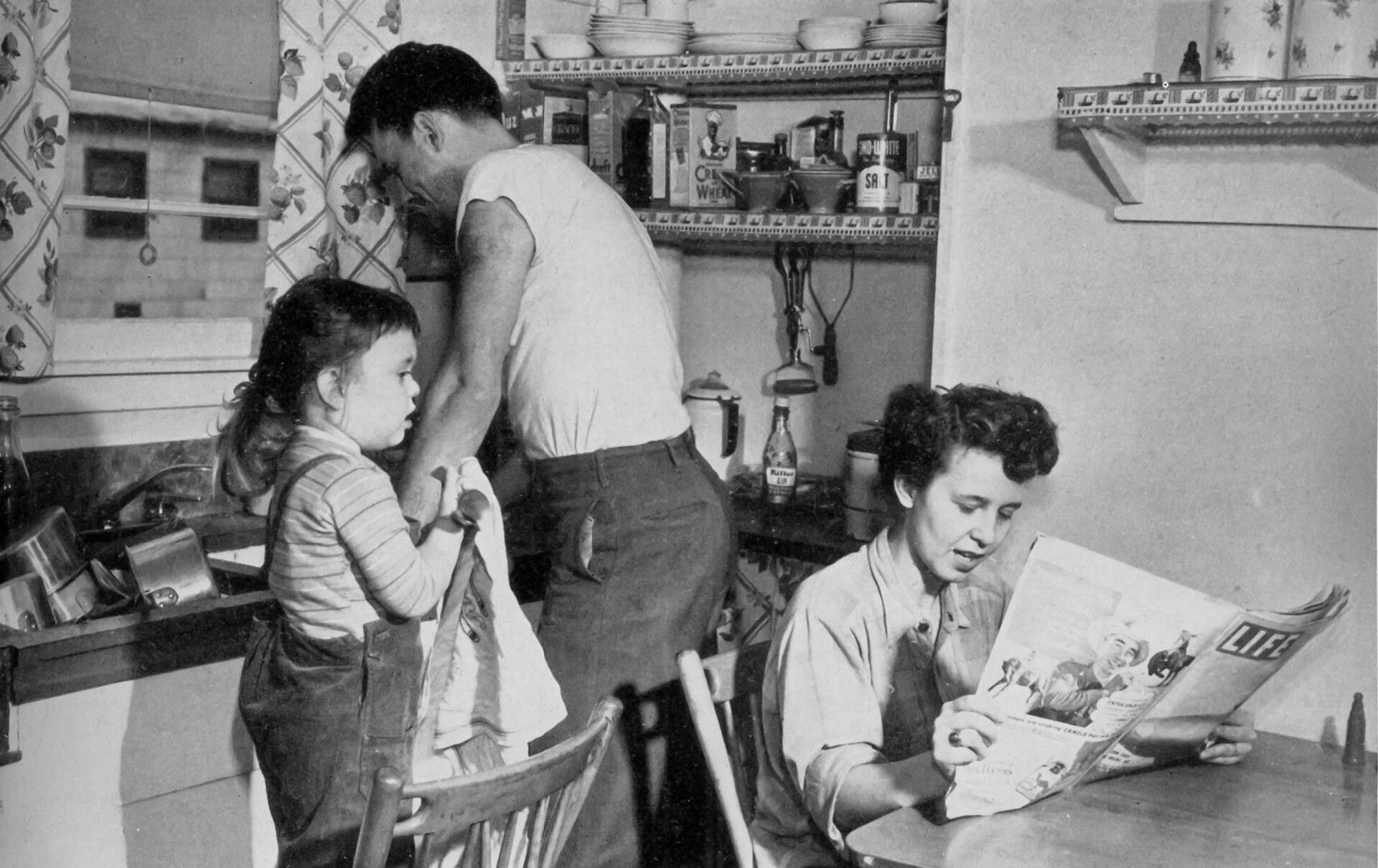 Veteran student and his family