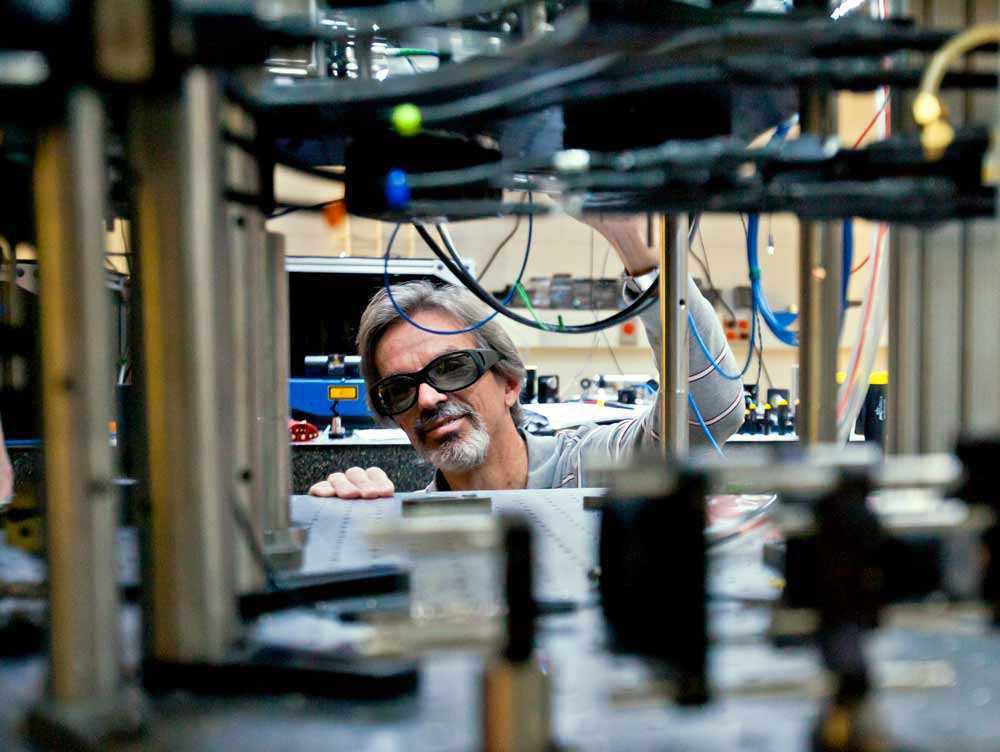 Steve Rolston in his lab