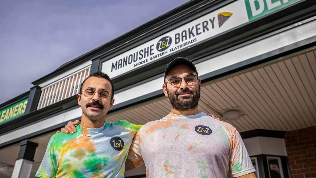 Dubbaneh brothers outside Zayt & Za’atar (Z&Z) Manoushe Bakery