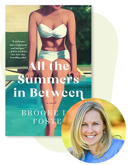 “All the Summers in Between” book cover with headshot