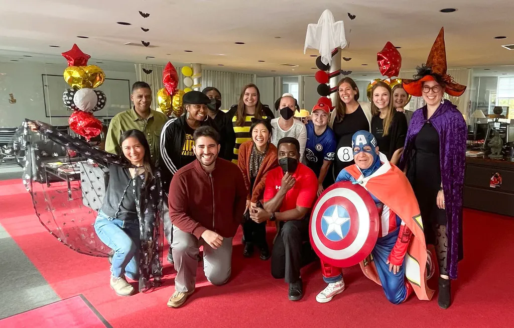Alumni Association staff in costumes