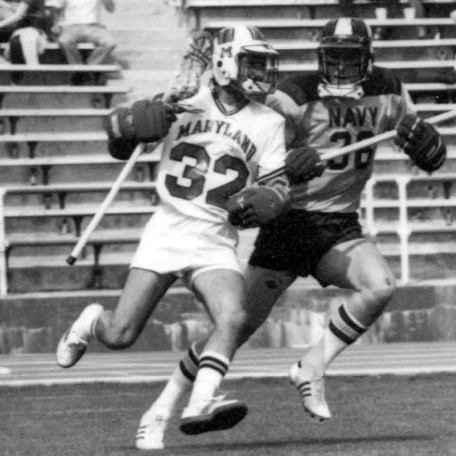 Marc Dubick playing lacrosse