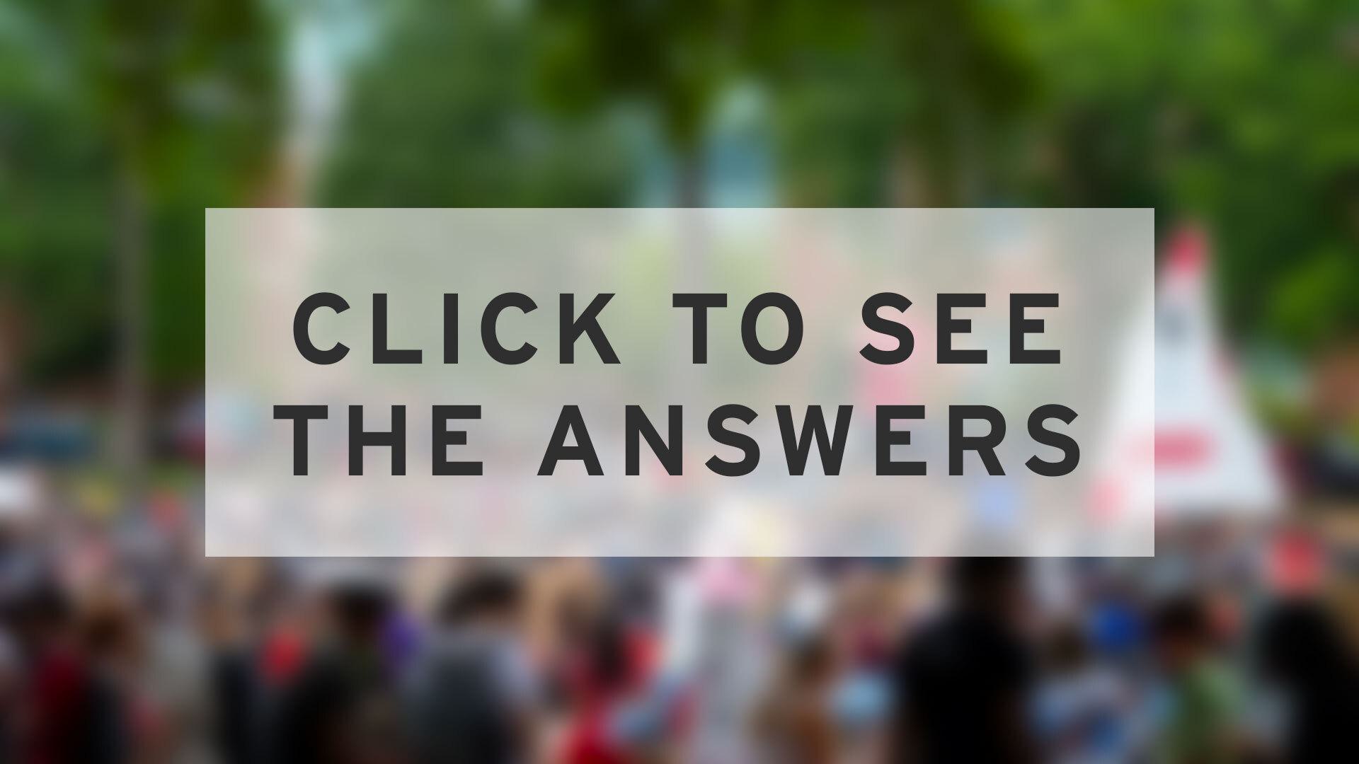 blurred First Look Fair image with "Click to see the answers" text box