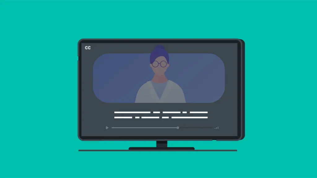 Illustration of video with captions