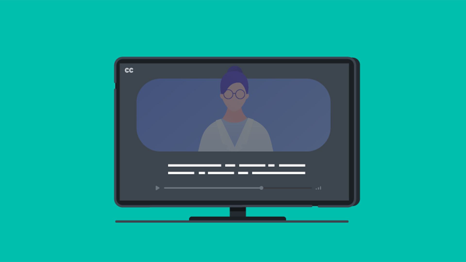 Illustration of video with captions