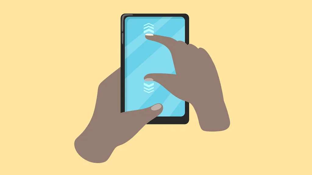 Illustration of touchscreen cell phone