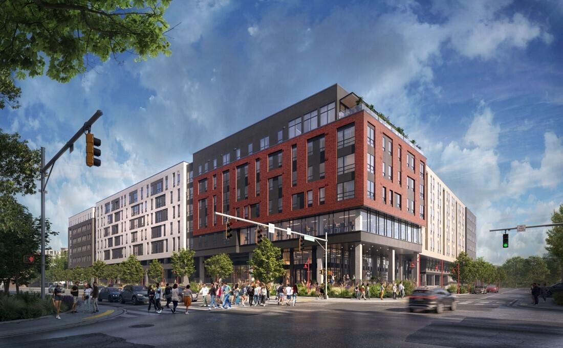 rendering of new mixed-use complex