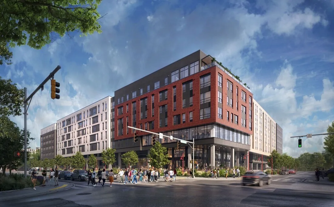rendering of new mixed-use complex