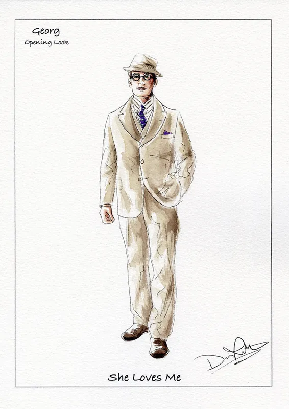 Sketch of Georg in a suit