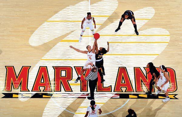 women's basketball game tips off on Maryland court