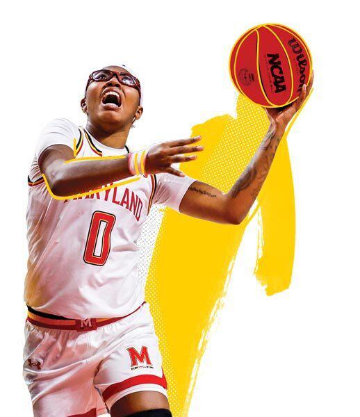 women's basketball player shoots