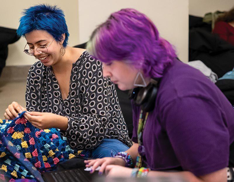 students crafting