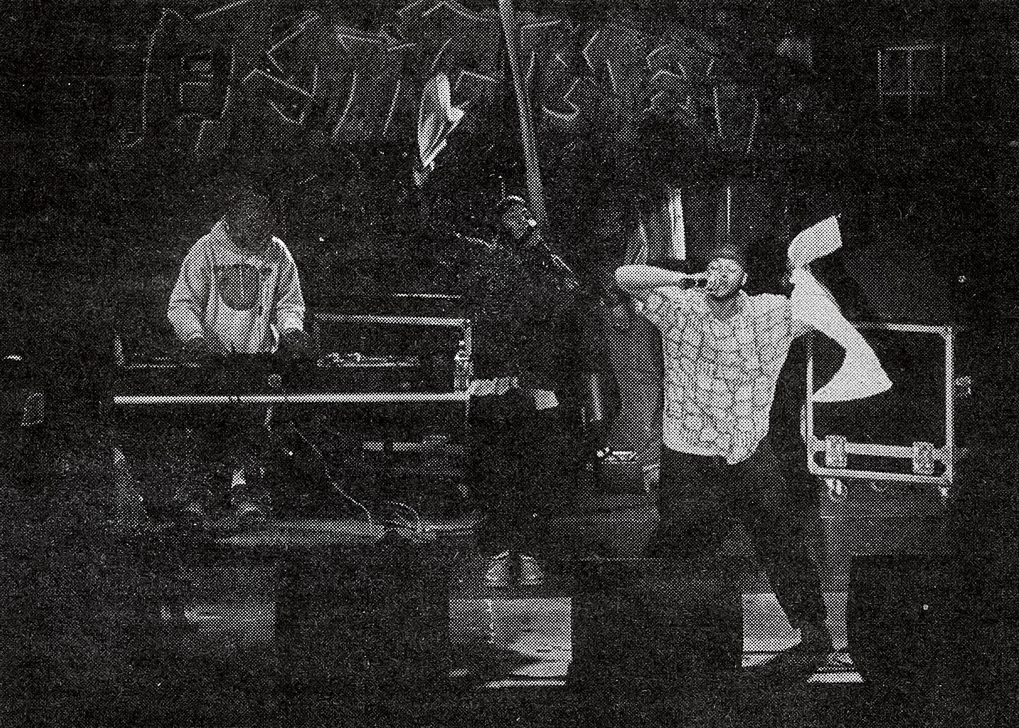 Wu-Tang Clan performs in a black and white photo