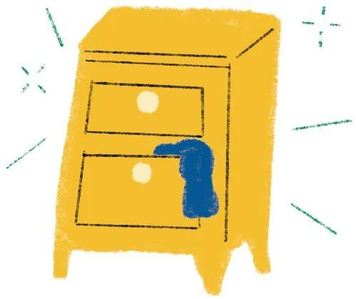 dresser with two drawers