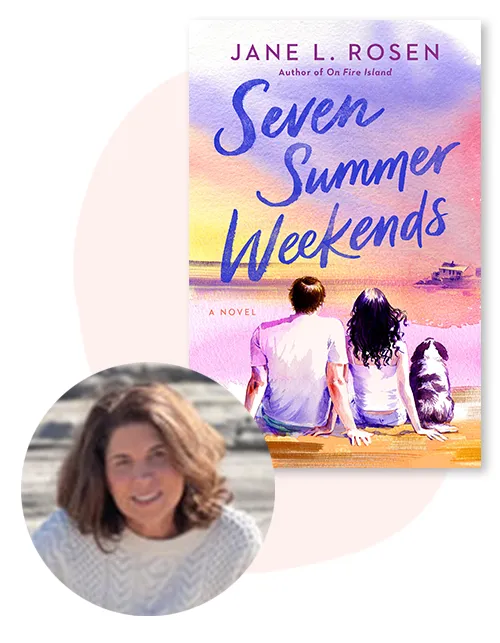 “Seven Summer Weekends” book cover with headshot