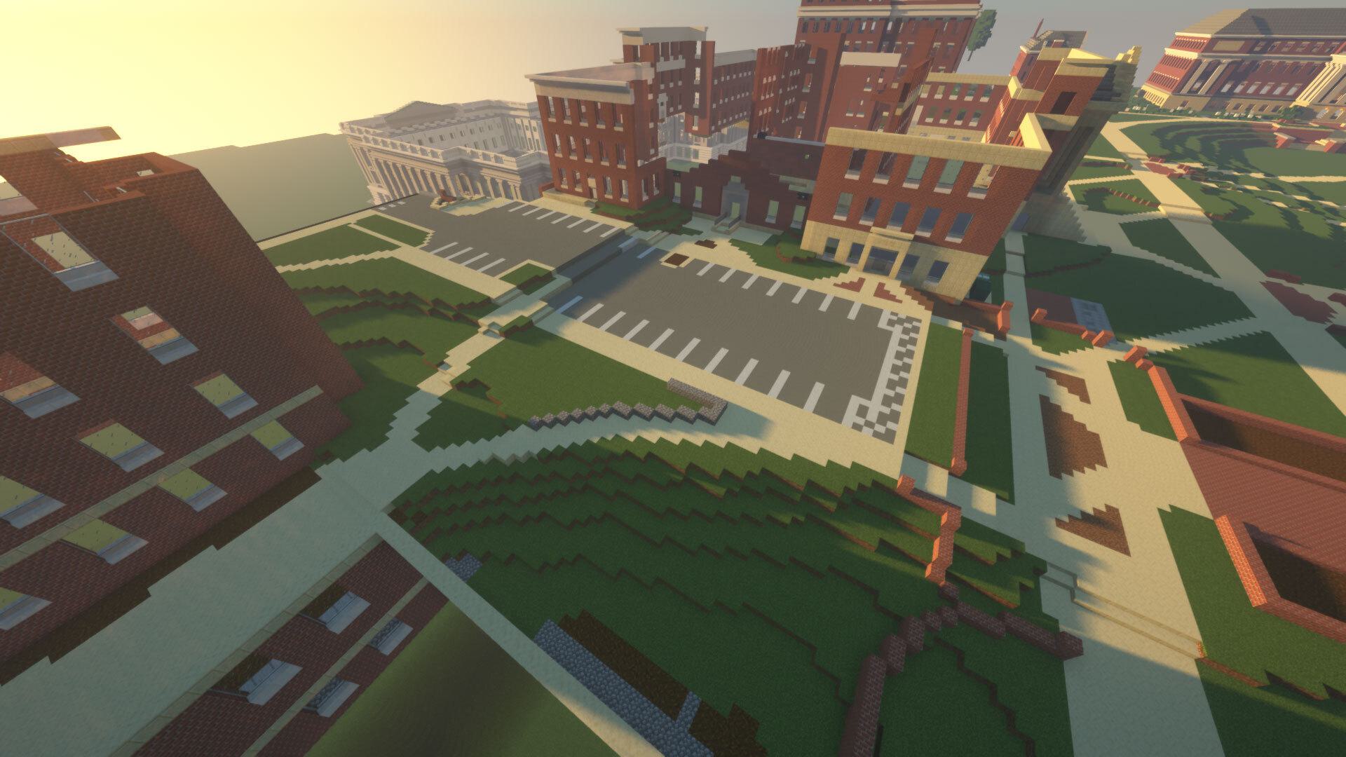 parking lot in Minecraft
