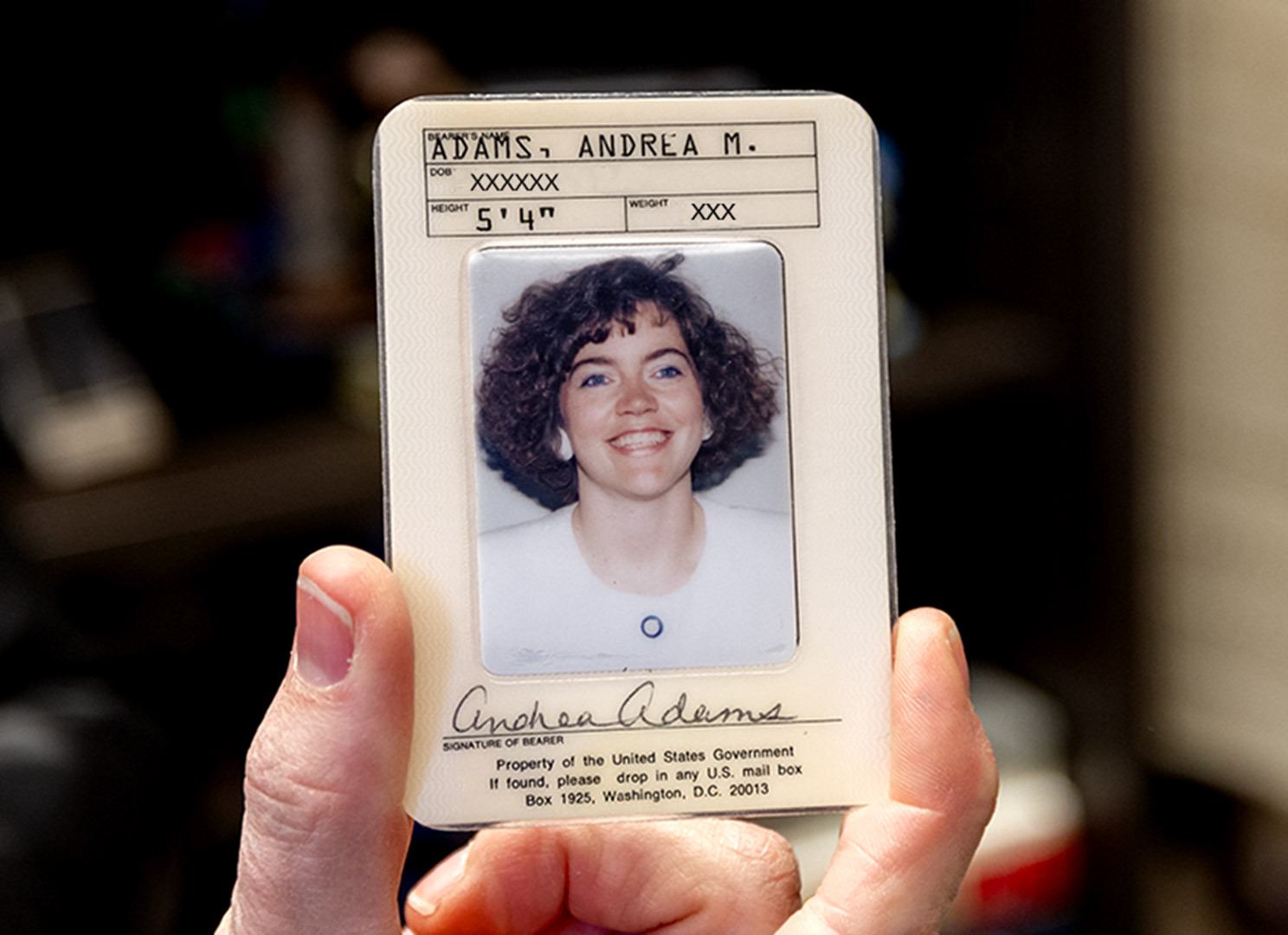 Andrea Crabb's CIA badge