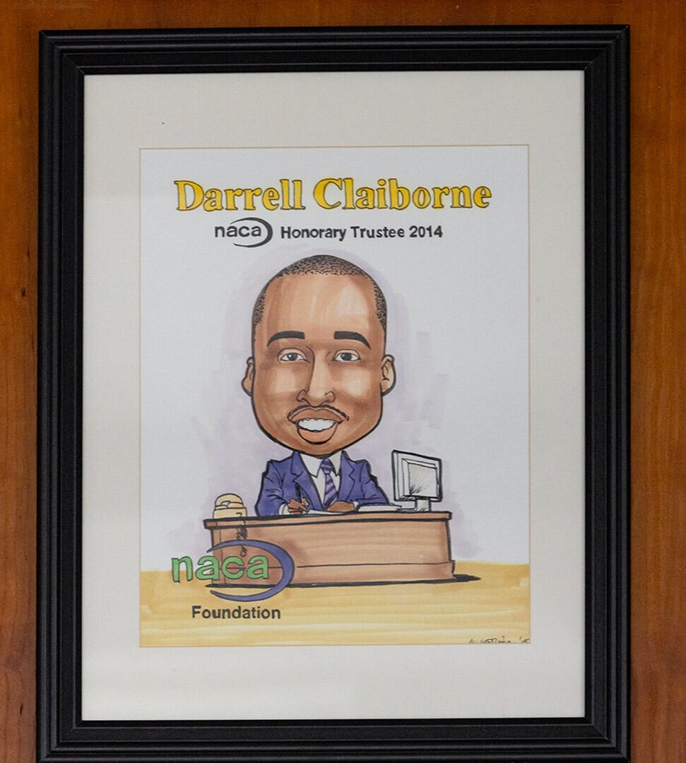 Caricature of Darrell Claiborne