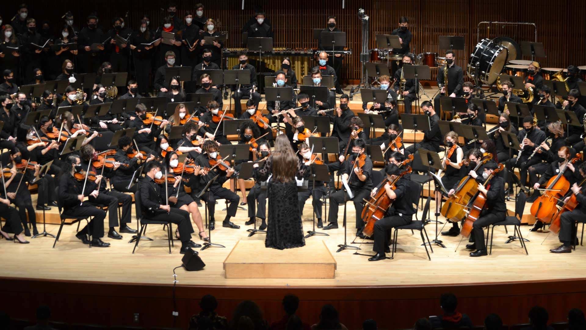 Gamer Symphony Orchestra performs on stage