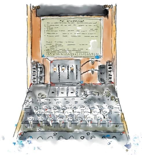 Enigma machine illustration