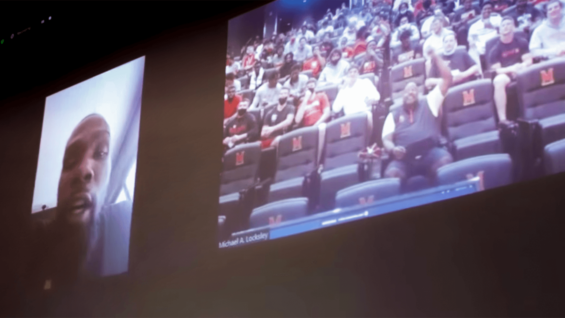 Kevin Durant speaks with UMD football team on Zoom