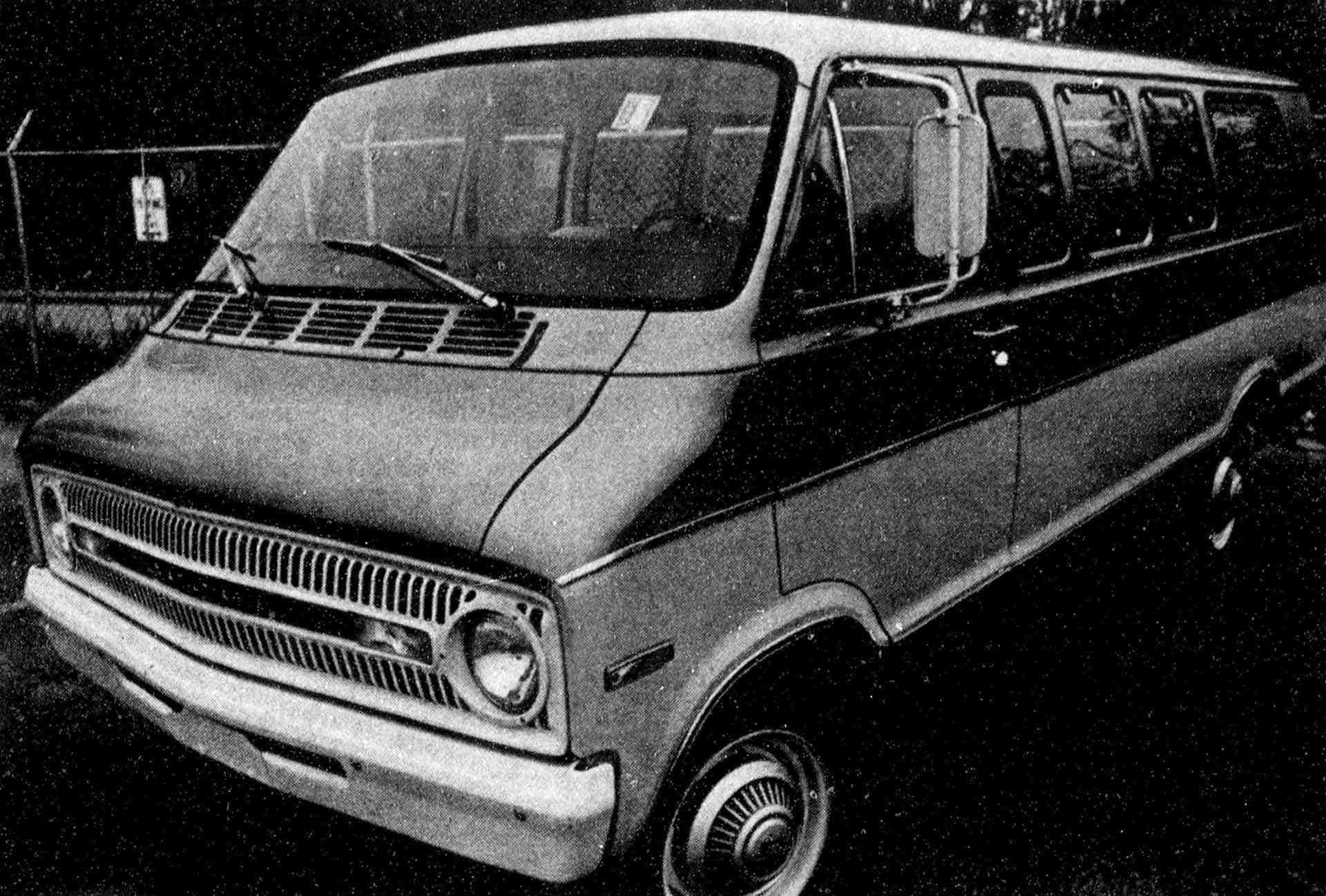 archival photo of mini-bus