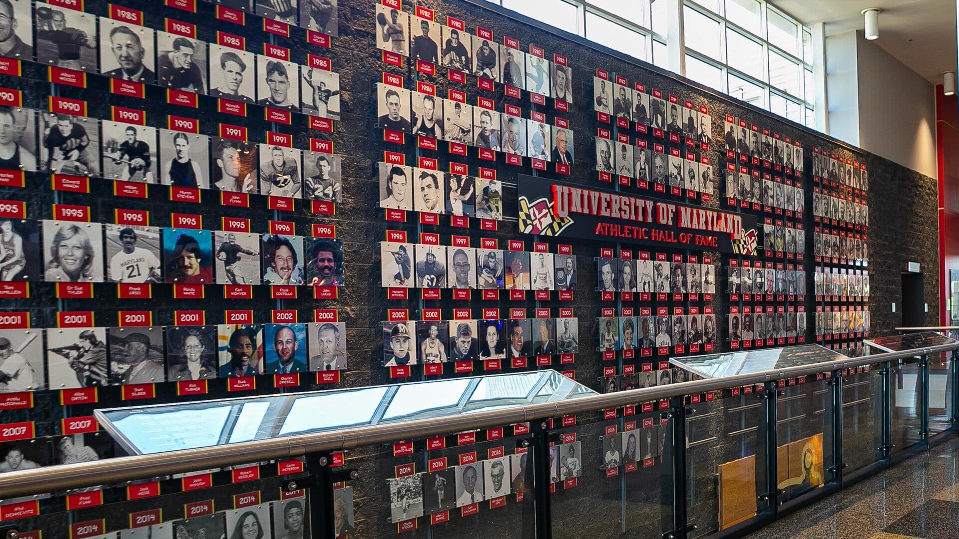 University of Maryland Athletics Hall of Fame wall