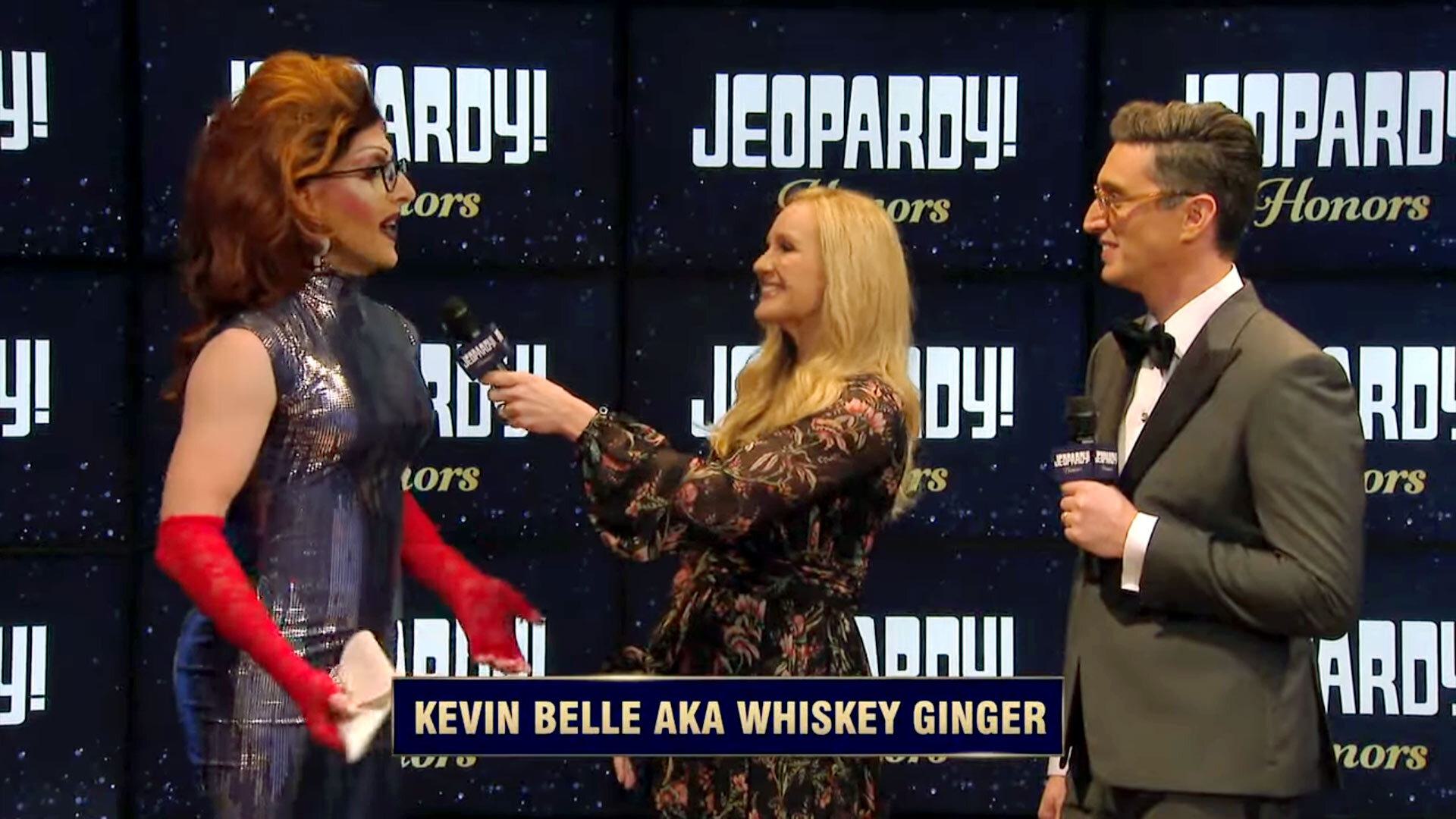 Kevin Belle aka Whiskey Ginger with Sarah and Buzzy at Jeopardy! Honors