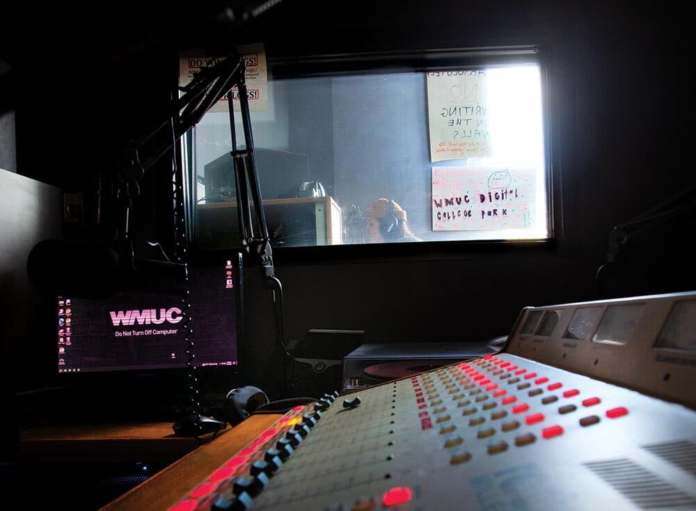 WMUC radio control room