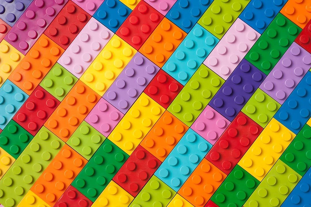 multicolored LEGOs