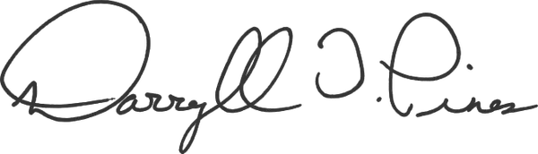 President Darryll Pines Signature