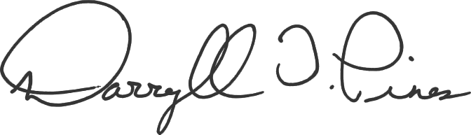 President Darryll Pines Signature